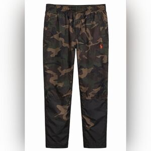 Men's Polo Ralph Lauren Green Camo Rain Windbreaker Athletic Pants Joggers